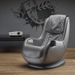 HAL DOPIO pilkas fotelis su masažo funkcija ir USB lizdu