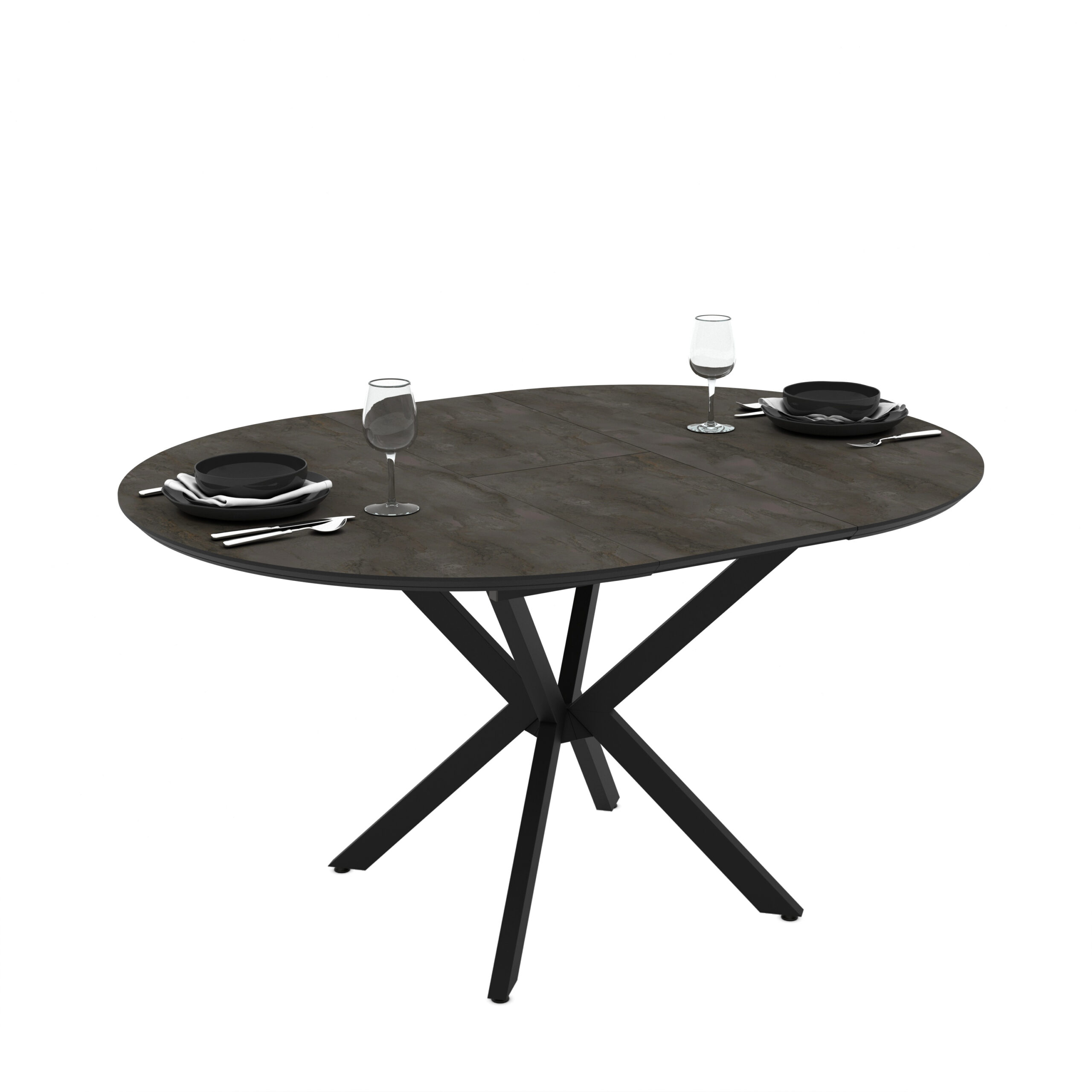 PRIV DOBOK Irony Super Matt isskleidziamas valgomojo stalas