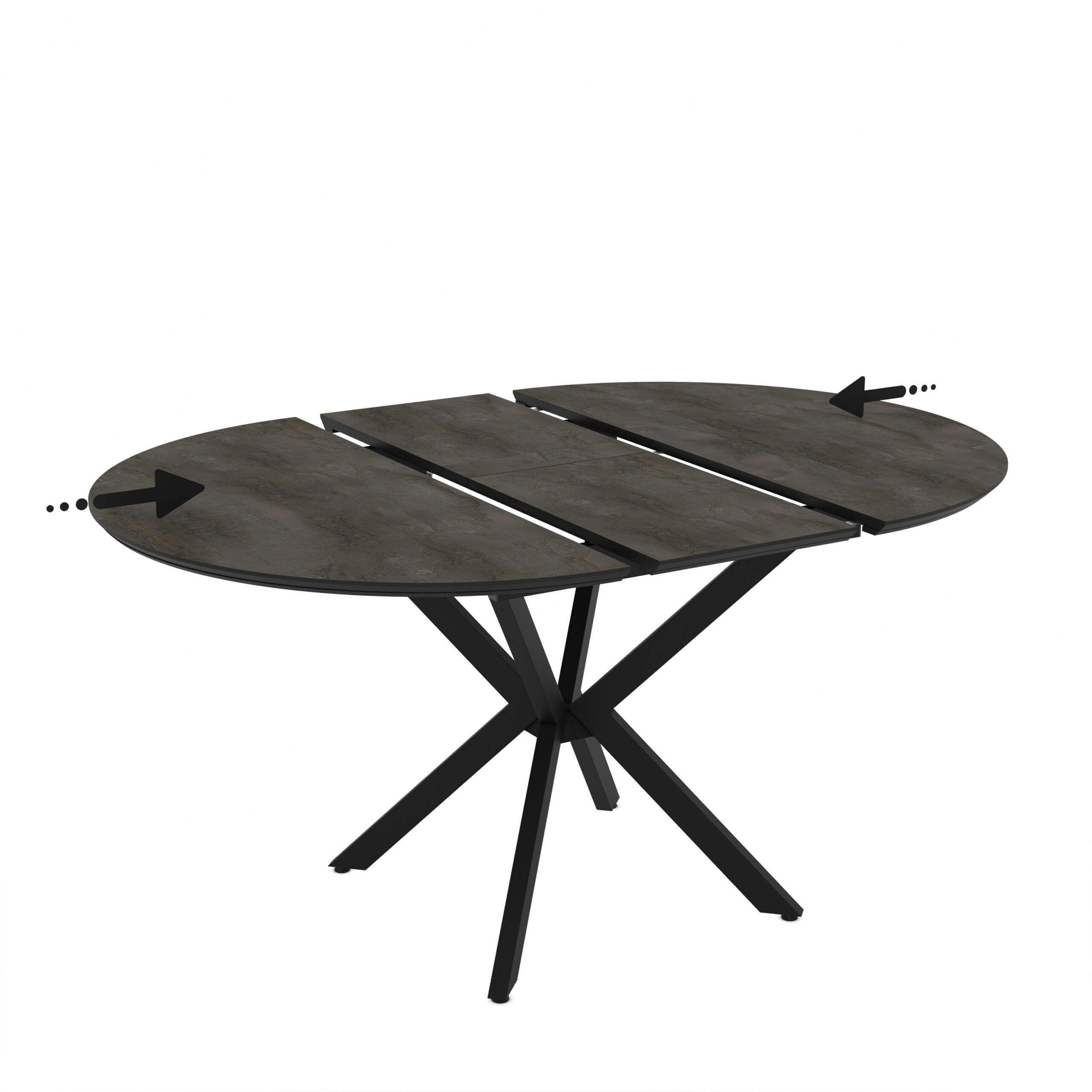 PRIV DOBOK Irony Super Matt isskleidziamas valgomojo stalas