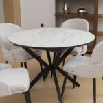 PRIV DOBOK Marmo Super Matt isskleidziamas valgomojo stalas