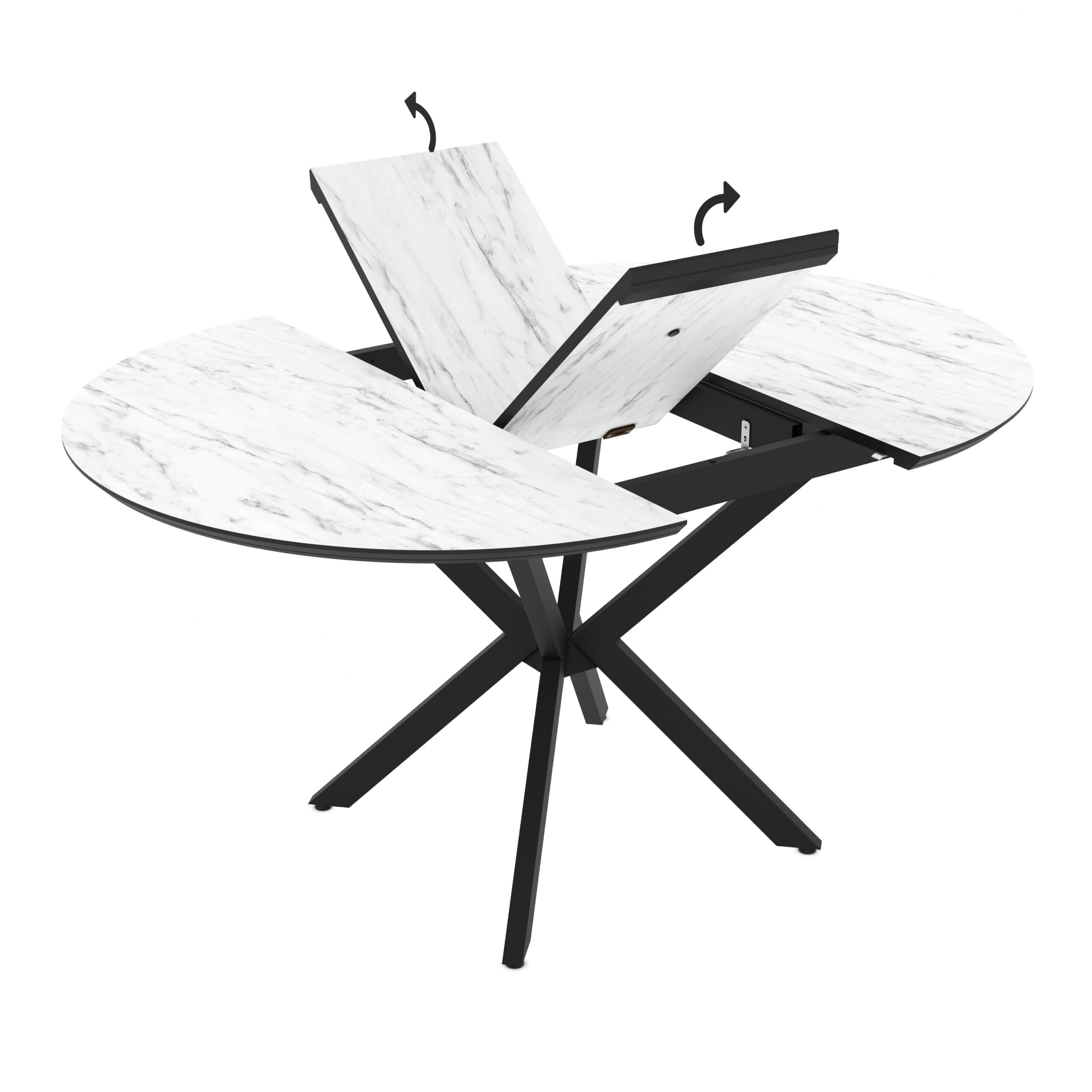 PRIV DOBOK Marmo Super Matt isskleidziamas valgomojo stalas