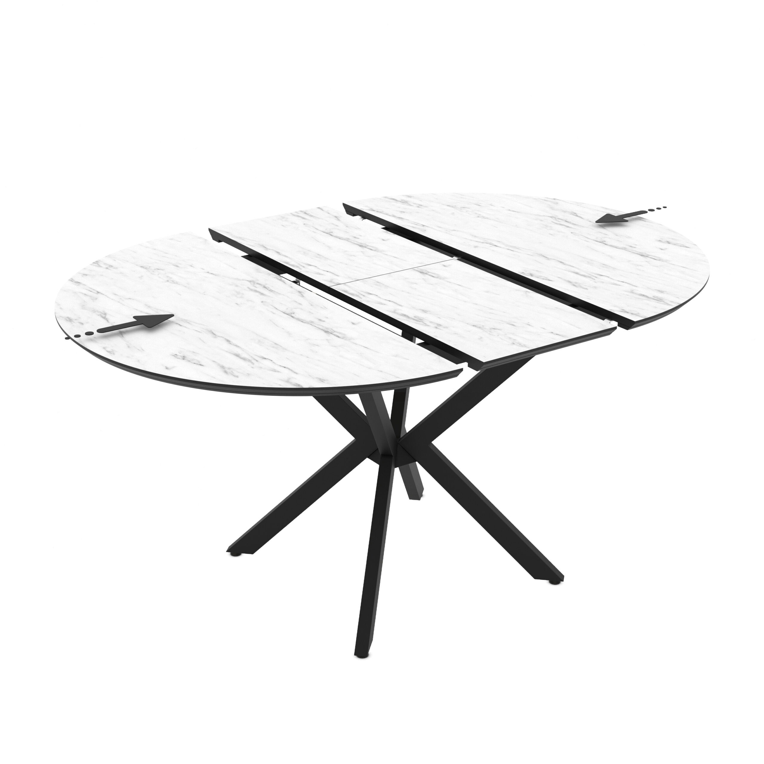 PRIV DOBOK Marmo Super Matt isskleidziamas valgomojo stalas