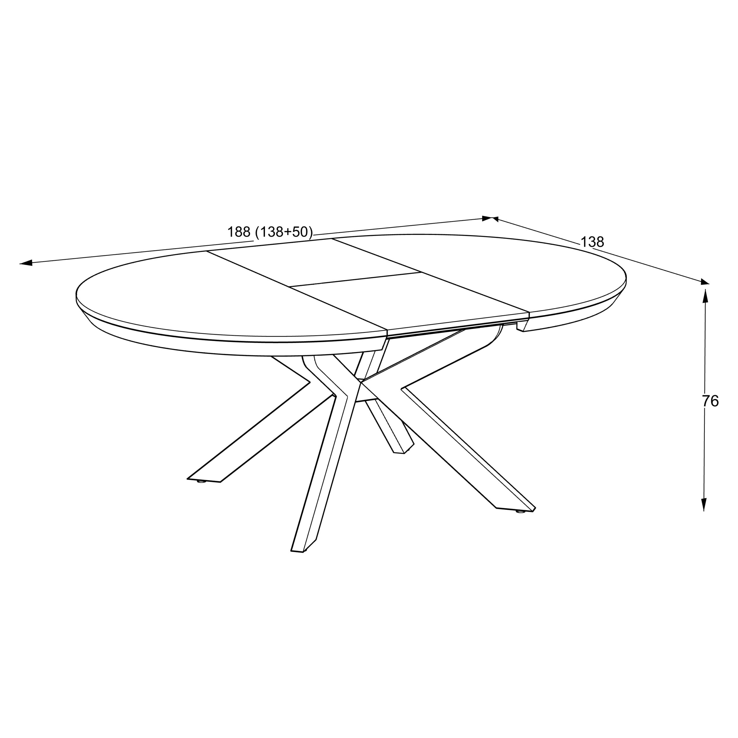 PRIV MELI Marmo Super Matt isskleidziamas valgomojo stalas