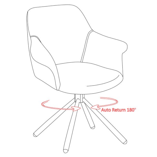 Valgomojo kede Pari Anka Swivel Conic KD