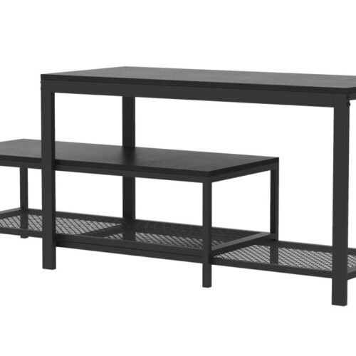 TAMBO batų lentynų-suoliukų komplektas (2vnt.) (Juodas)